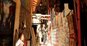 Fes medina street with painted art displays, by Anja Lee Ming Becker, Unsplash License
